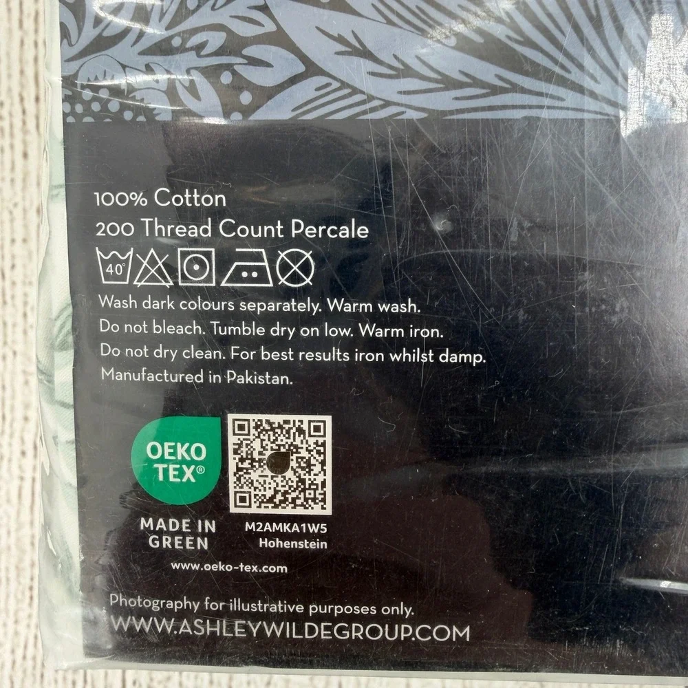 William Morris At Home Sheet Set KING Soft Mineral Willow Bough Cotton Percale